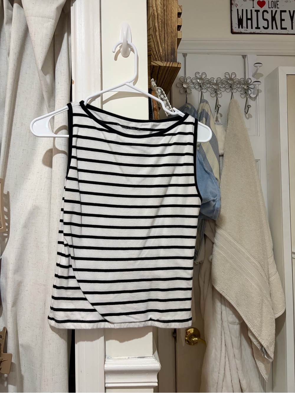 Abercrombie & Fitch Black and White Striped Tank